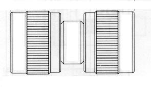 Raccord droit m�le m�le