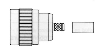 Connecteur N m�le � sertir 6mm